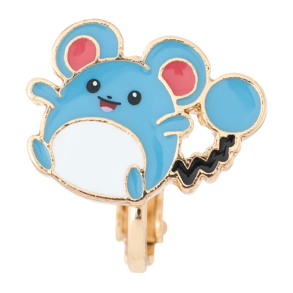 Pokémon Marill earrings with cute face design from Japan