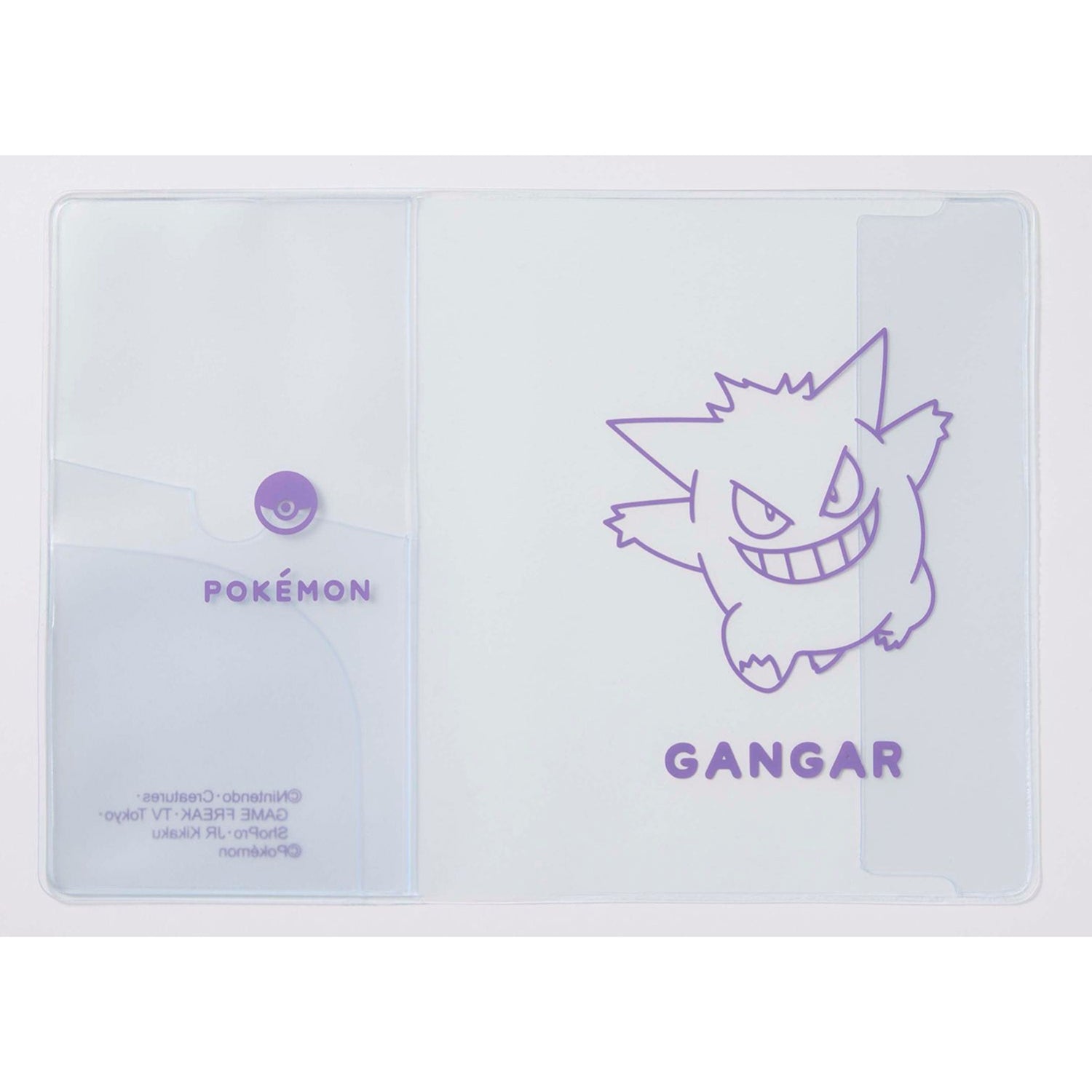 Close-up of Gengar passport cover, featuring Generation 1 Kanto Pokemon