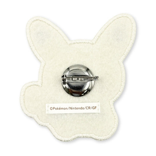 Close-up of Pikachu face on the Pokepiece badge, official Pokémon Center Japan product