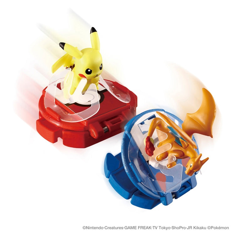 Monster Collection Battleze Pikachu VS Charizard figure from Japan, detailed Pikachu