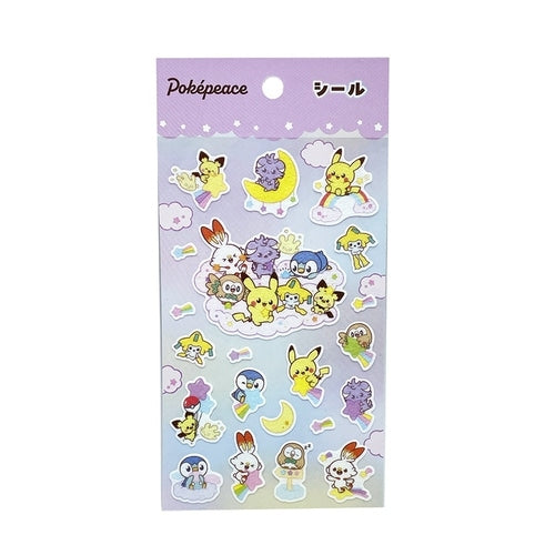Pokemon Seal Pokepiece Starry Night Series collectible sticker from Japan, featuring colorful anime design