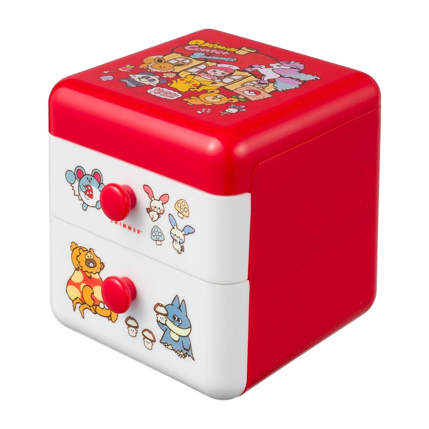 Close-up of SWIMMER Petit Cabinet Henteko Cute Pokemon collectible from Japan