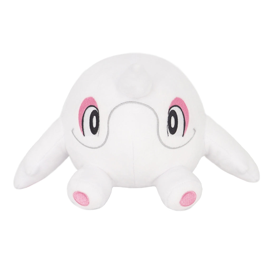 Cute Al Whale plushie with blue and white colors, made in Japan