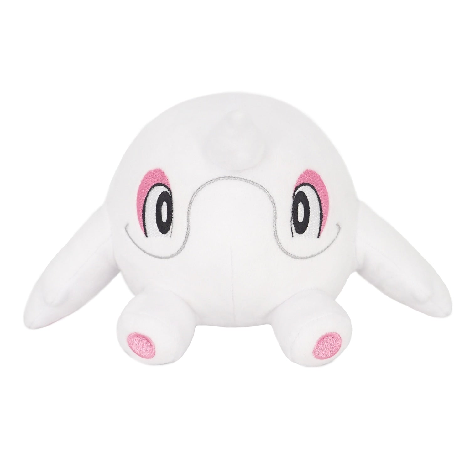 Cute Al Whale plushie with blue and white colors, made in Japan
