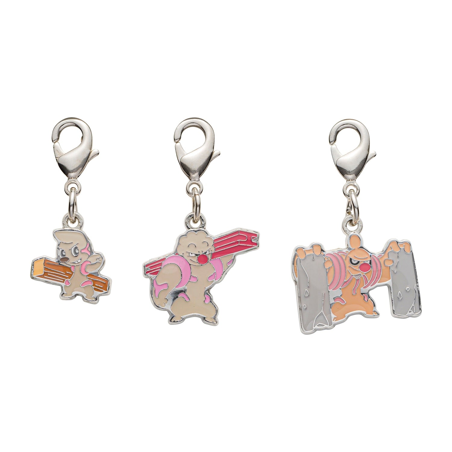 Pokemon Metal Charms 532-534 from Japan, featuring colorful characters