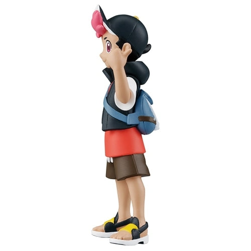 Moncolle Trainer Roy figure, close-up of face with authentic Pokemon design
