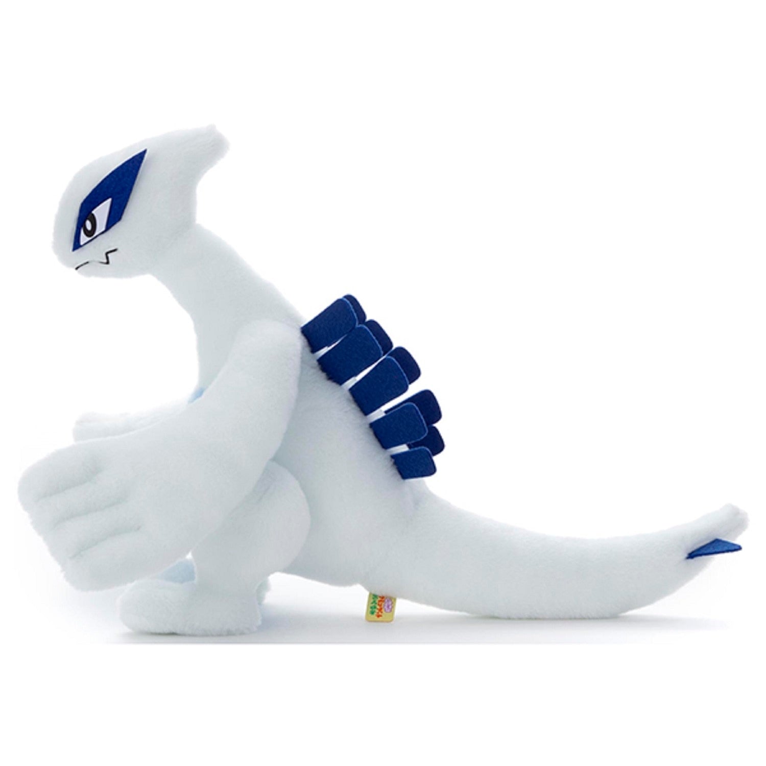Close-up of Lugia plush toy face, authentic Japanese collectible