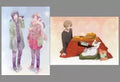 Natsume's BOOK of FRIENDS A4 Clear File 2-Pack Set from Japan, featuring Summer Kishi & Nyanko-sensei & Tanuma