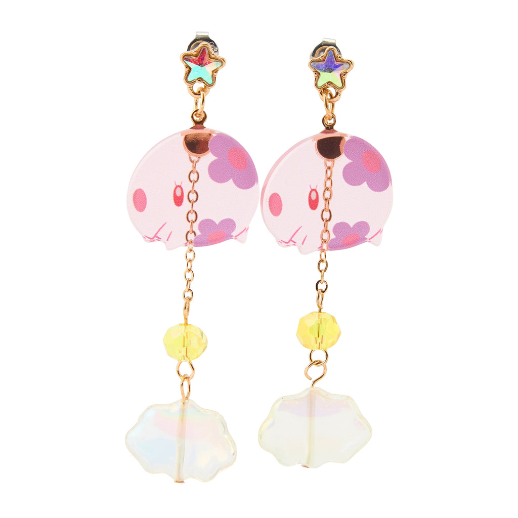 Pokémon Munna earrings with detailed design from Japan