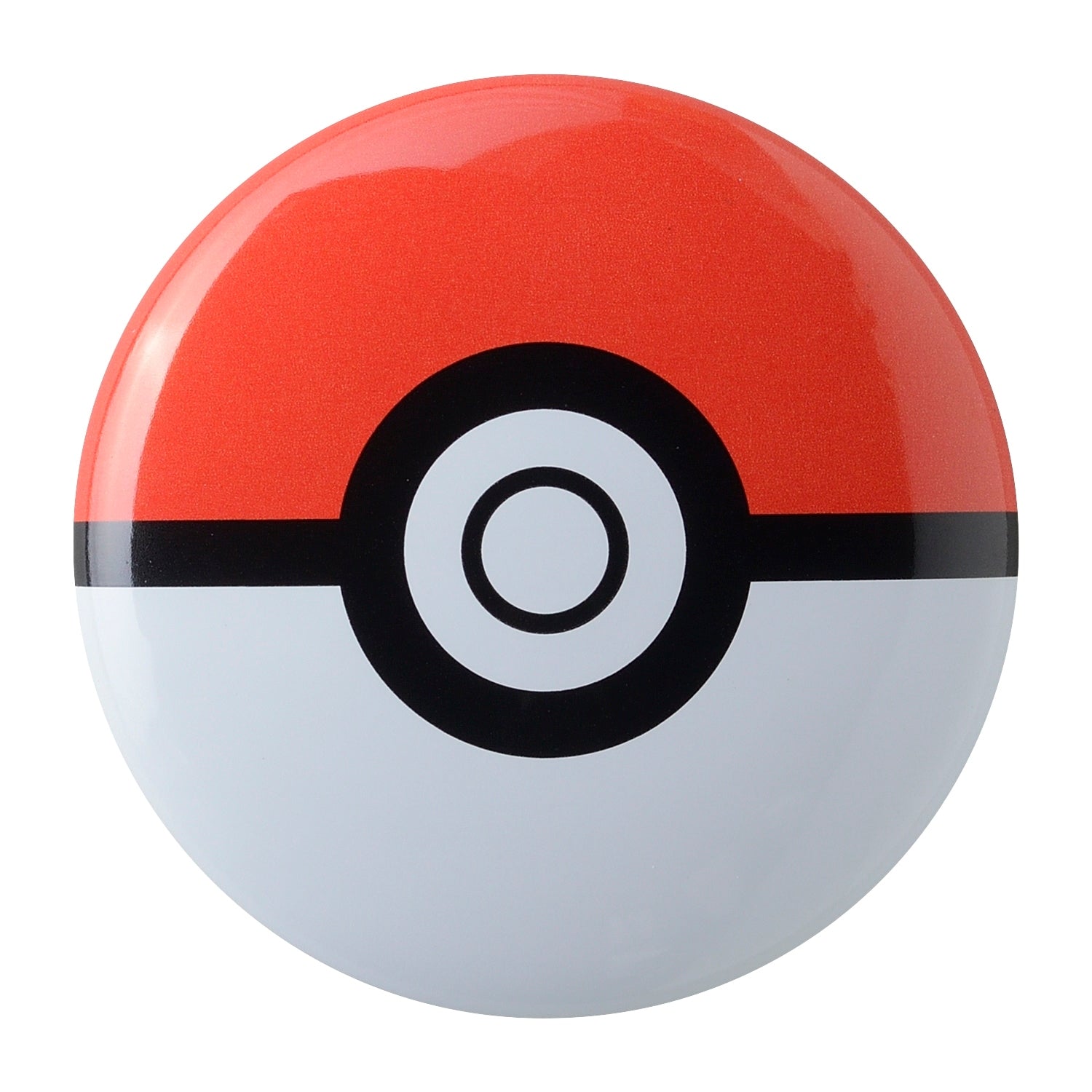 Pokemon Can Badge Monster Ball pin from Japan, featuring a colorful Monster Ball design