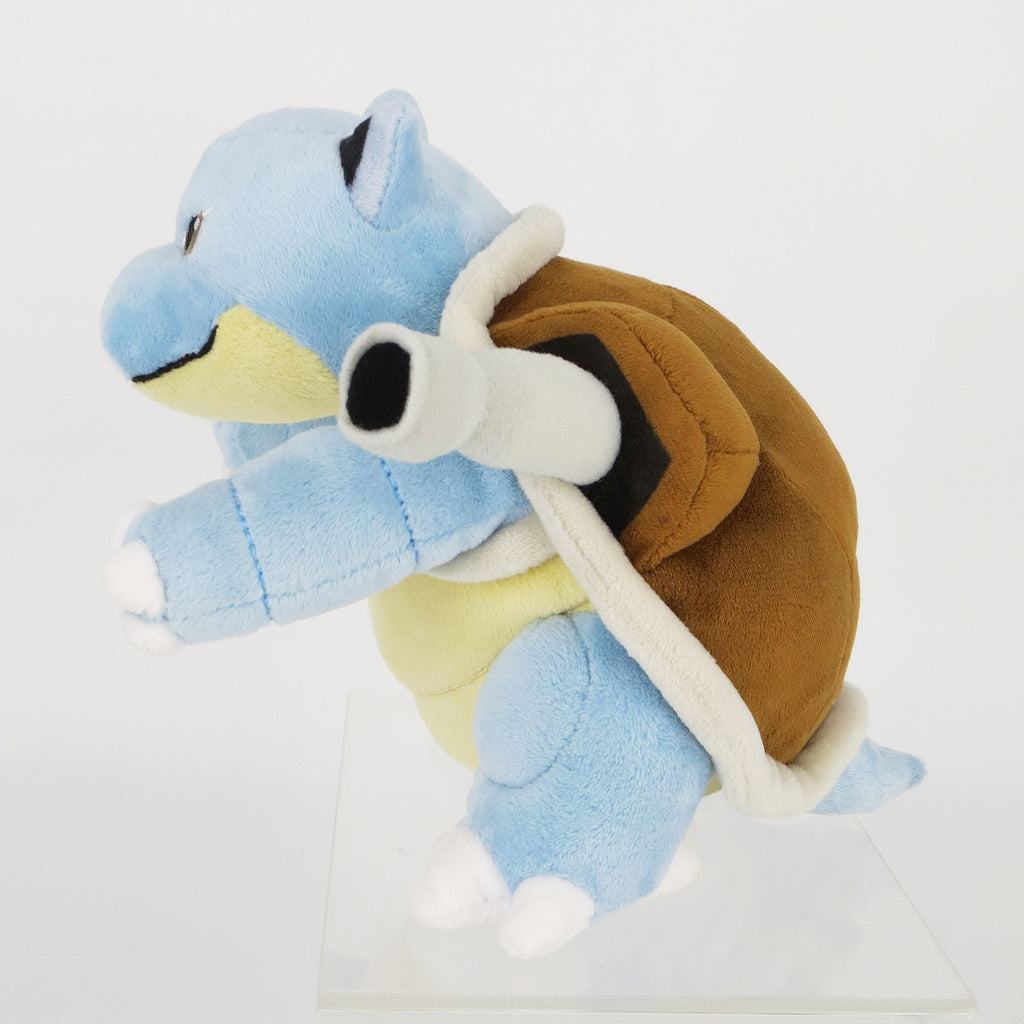 Authentic Japanese Blastoise stuffed toy, detailed face and fins