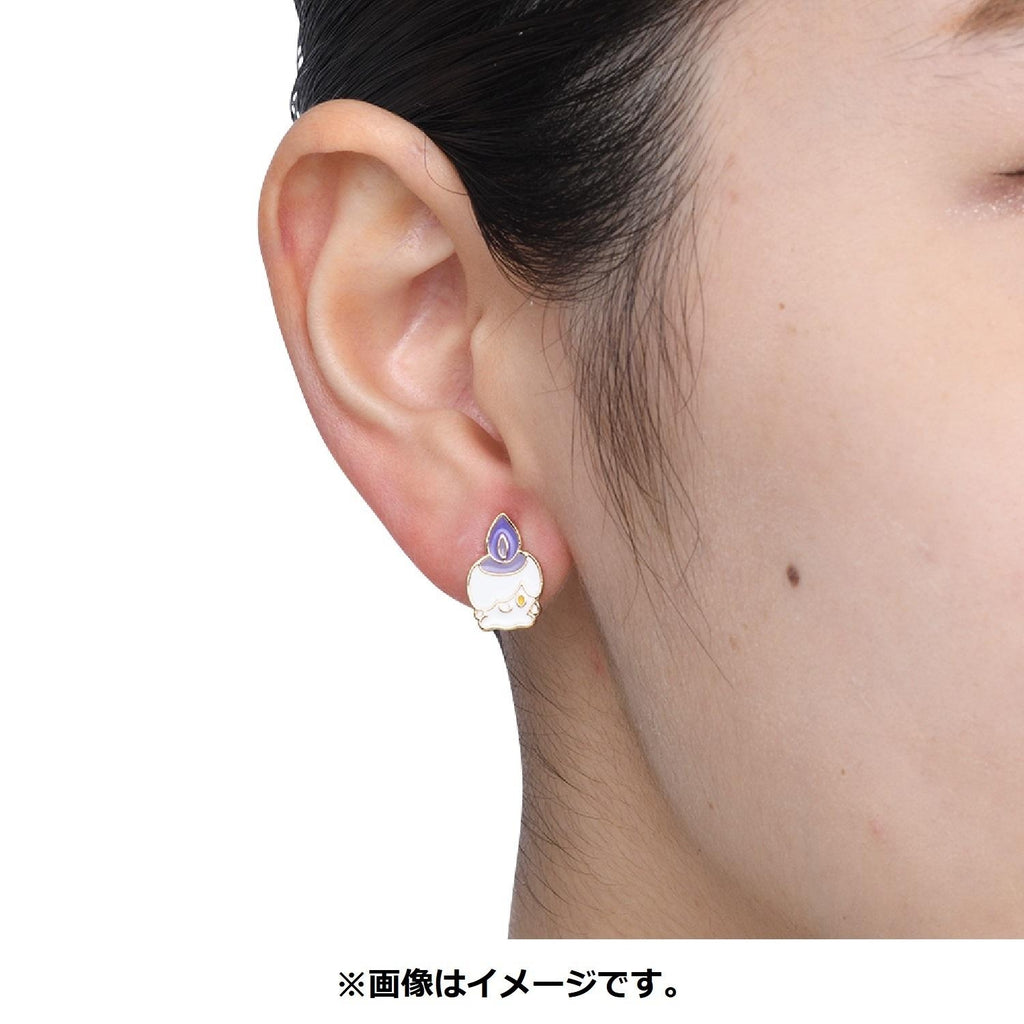 Pokémon Accessory Earrings 13 Hitomoshi on display with packaging from Japan