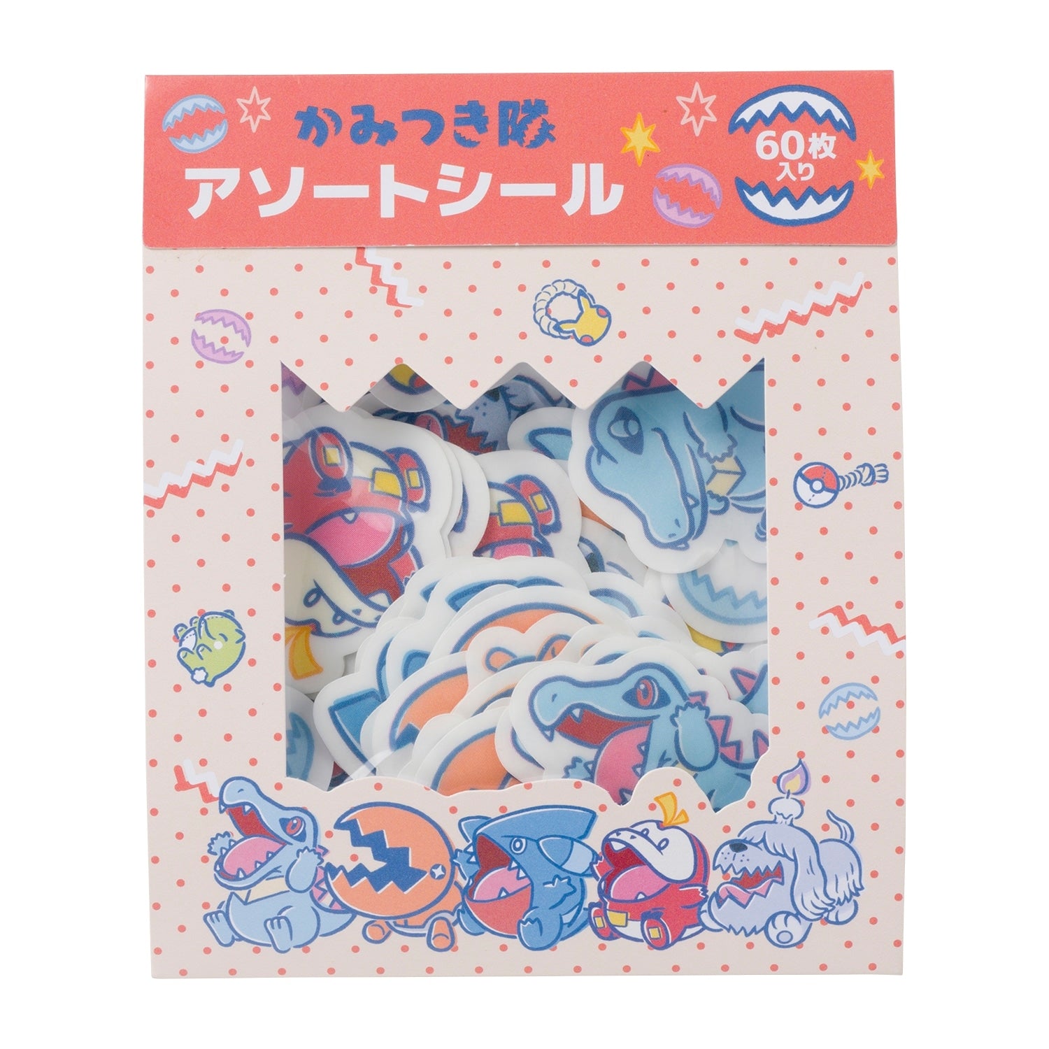 Assorted stickers bite team from Japan, featuring Pokemon characters in vibrant colors