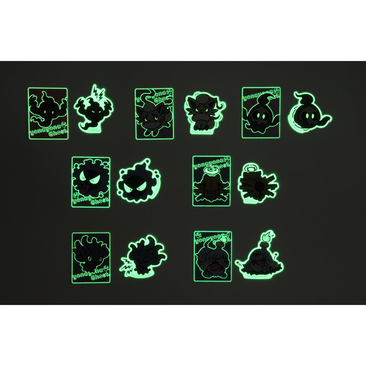 Set of 2 phosphorescent stickers yonayonaGhost Bokurei