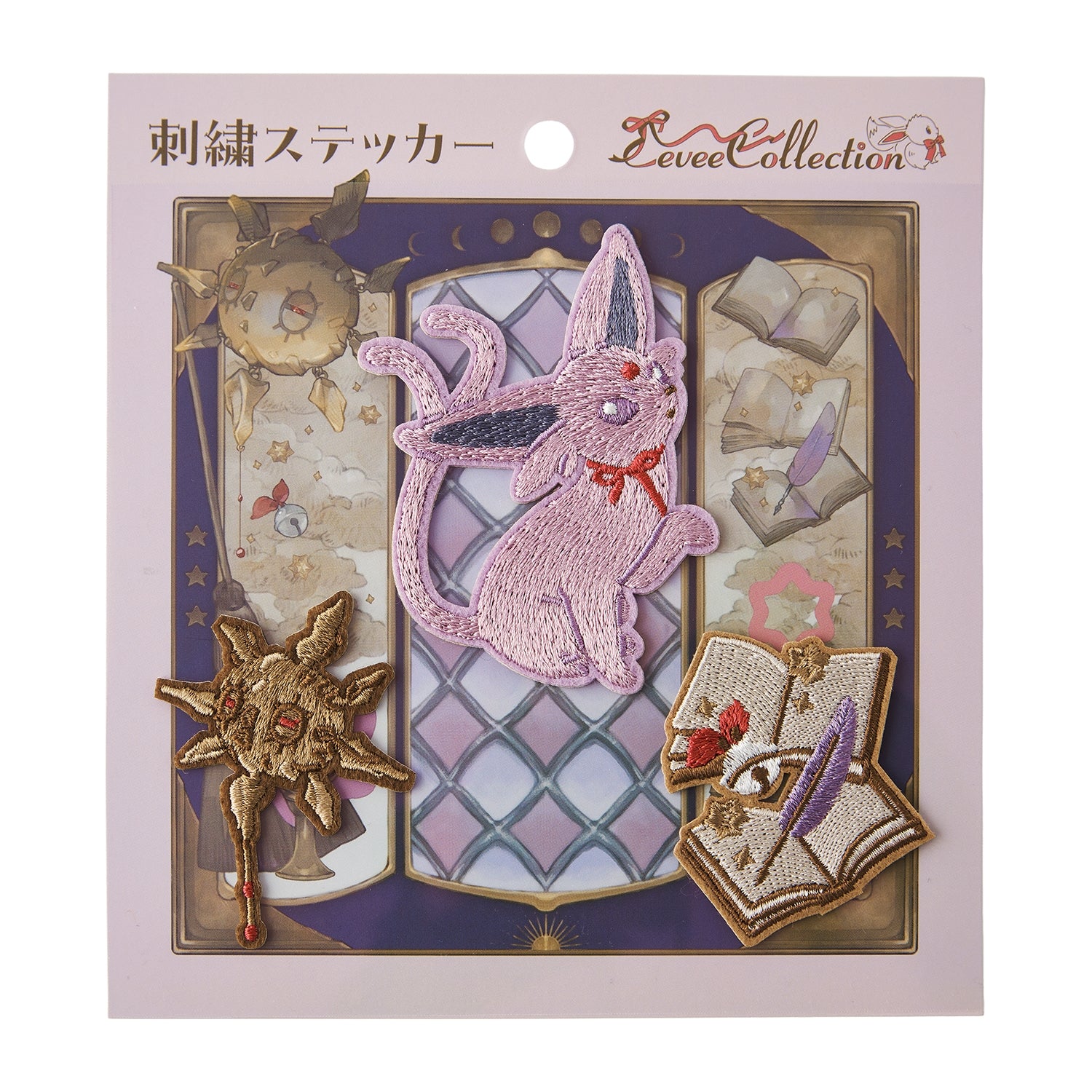 Eevee embroidery sticker with intricate stitching from Japan