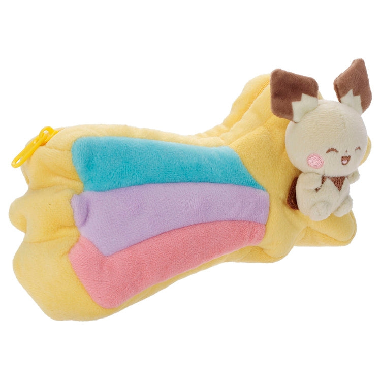 Authentic Pichu stuffed toy pouch from Japan, Starzora Ver. design