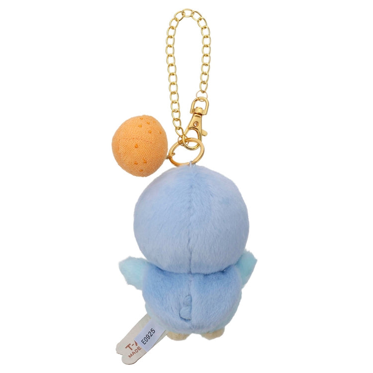 Japanese Pochama plushie with stuffed chain, adorable facial expression