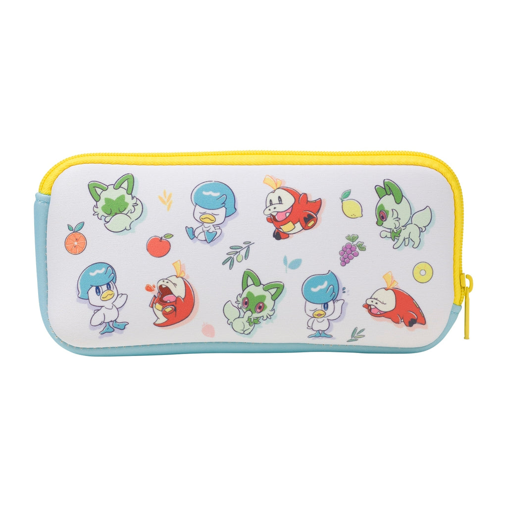 Pokemon Soft Pouch for Nintendo Switch Lite with colorful Paldea region design from Japan