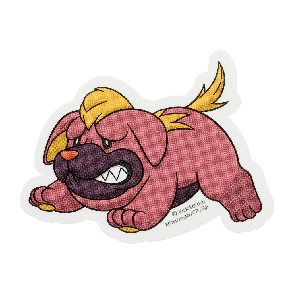 Pokemon Maschiff sticker from Japan, featuring Dark-type Rascal Pokemon