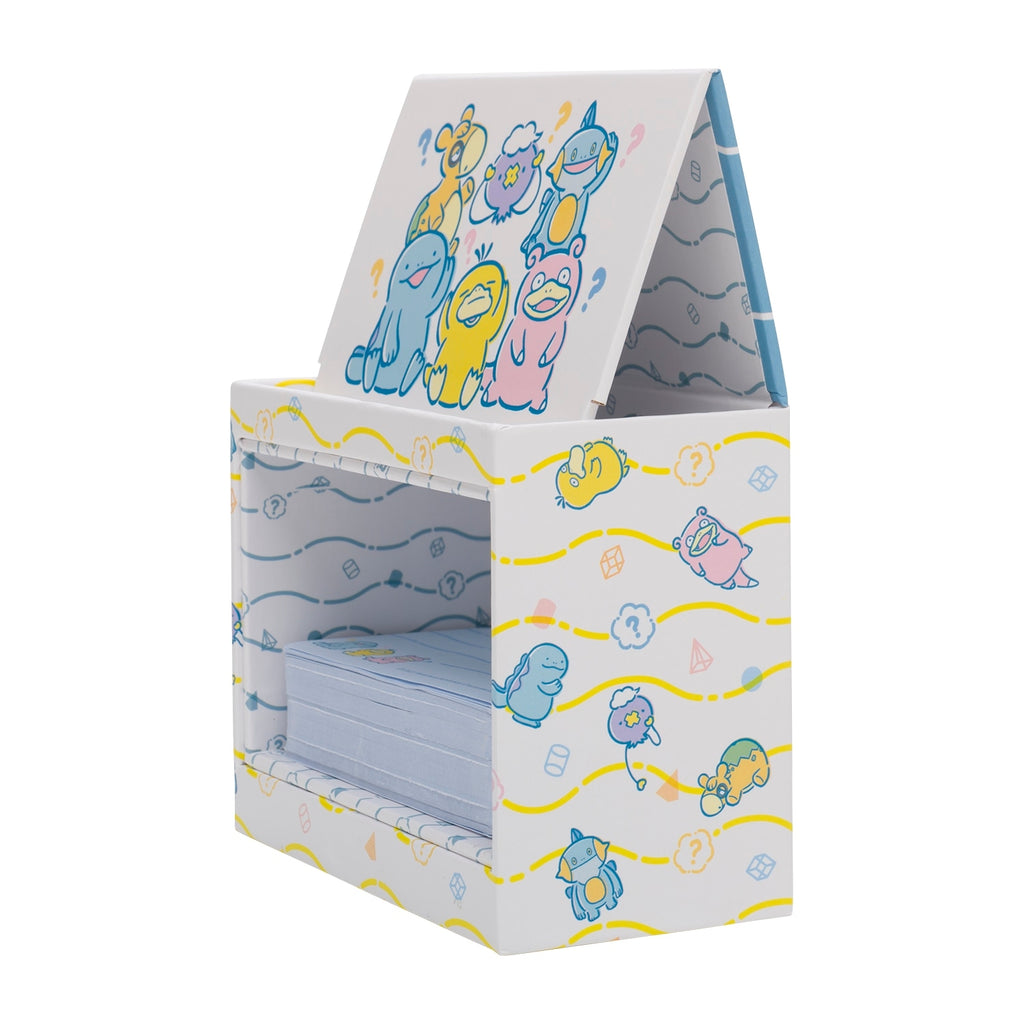 Close-up of DOWASURE memo from Japan with official Pokemon logo