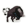 Pokemon Sticker Paldea Centaros Water Shu from Japan, featuring Tauros in a dynamic pose
