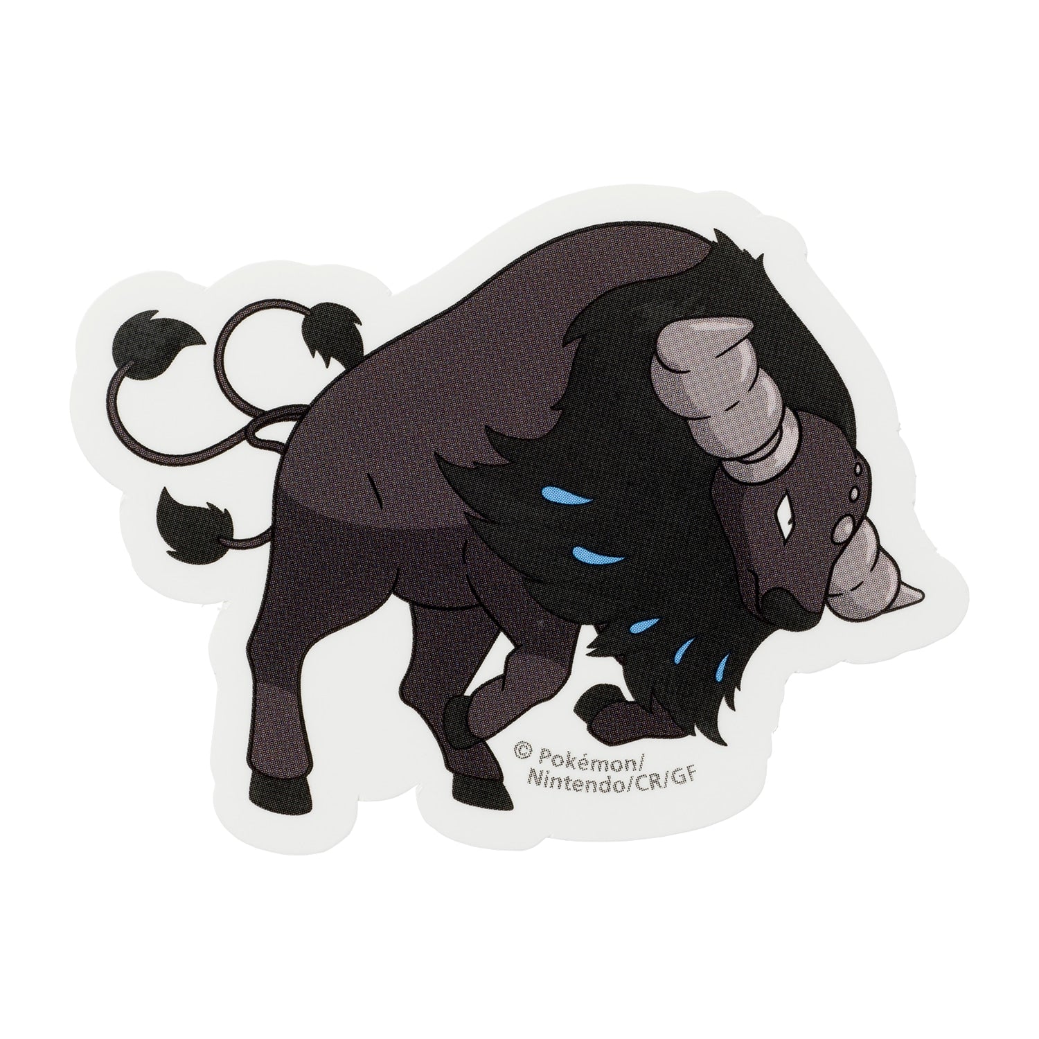 Pokemon Sticker Paldea Centaros Water Shu from Japan, featuring Tauros in a dynamic pose