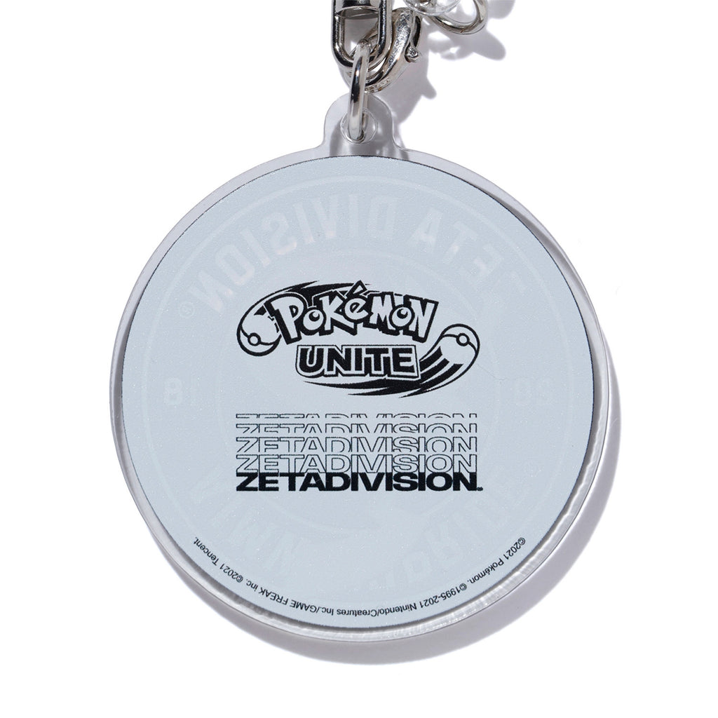 Close-up of Pikachu keychain with Electric-type design, official Pokémon Center Japan product