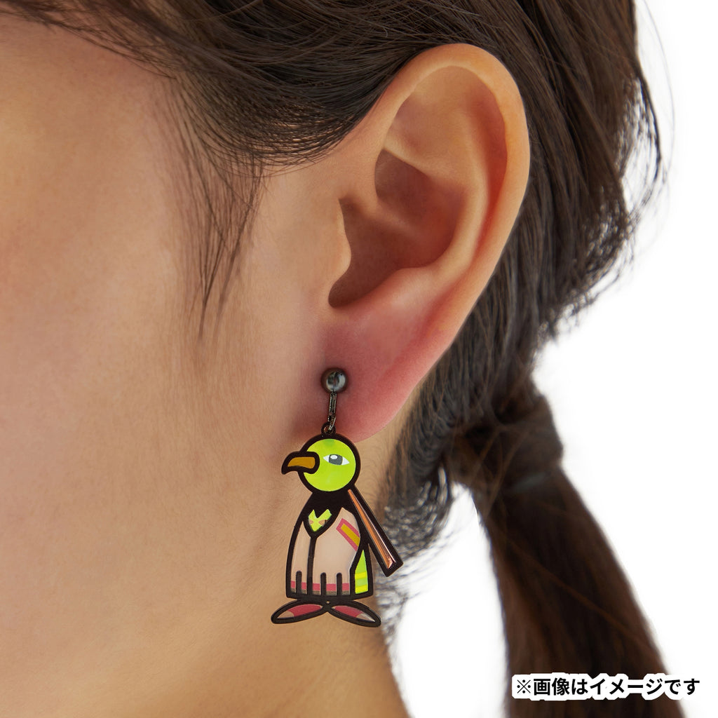 Back view of Pokémon Earrings 106 Natio with secure earring back from Japan