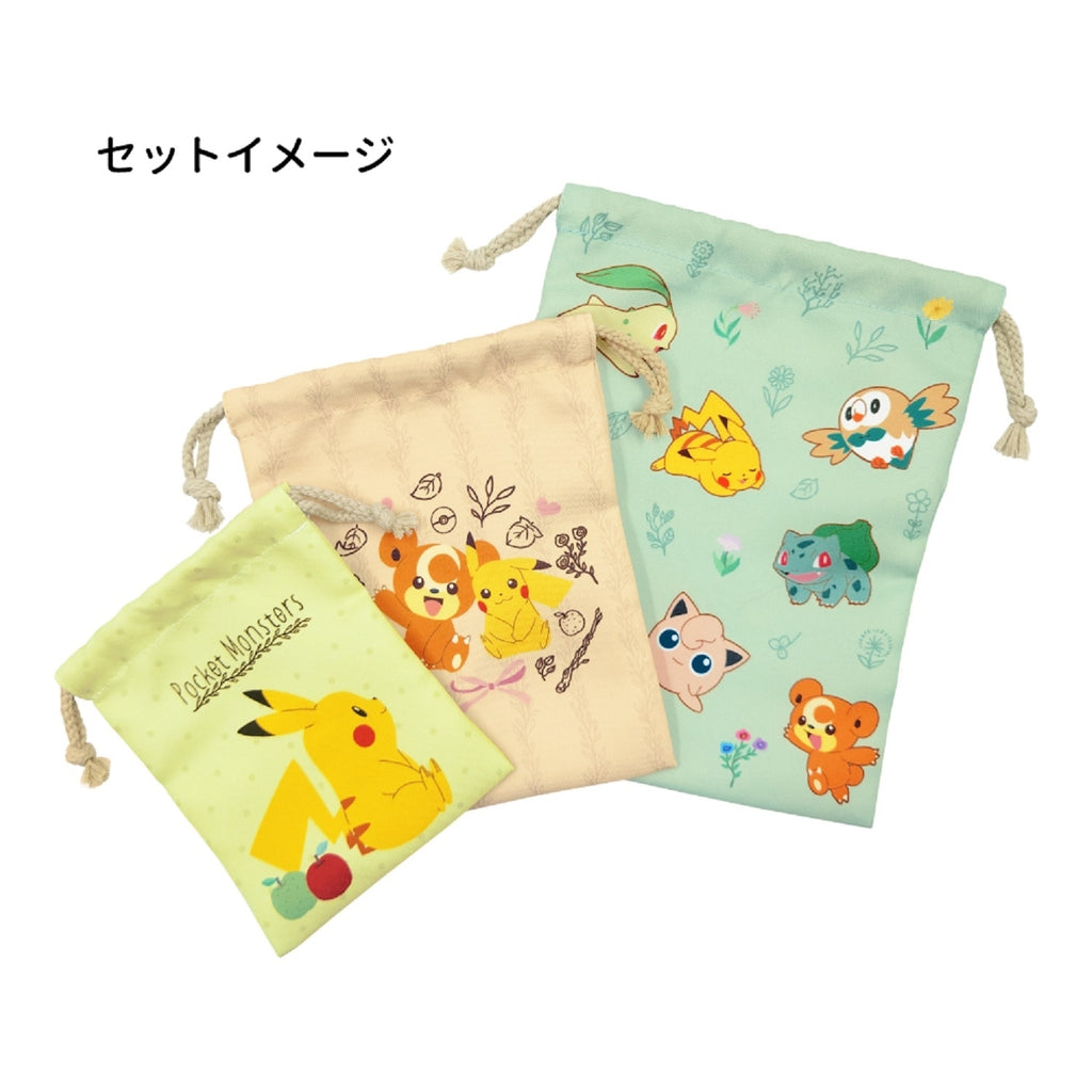 3P drawstring purse botanical
