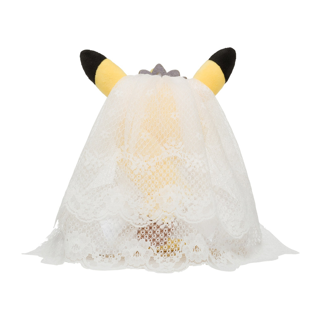 Close-up of Plush Pikachu's face from Japan with happy expression