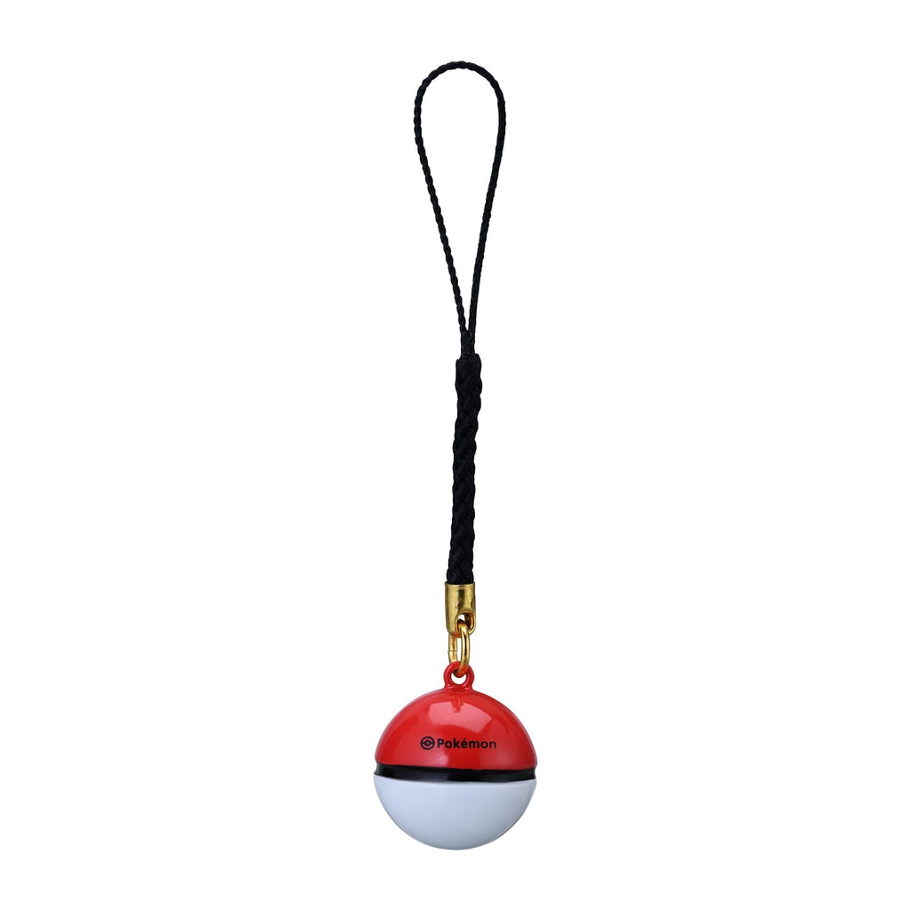 Authentic Pokémon Center Japan Suzu Netsuke Poké Ball keychain with netsuke details