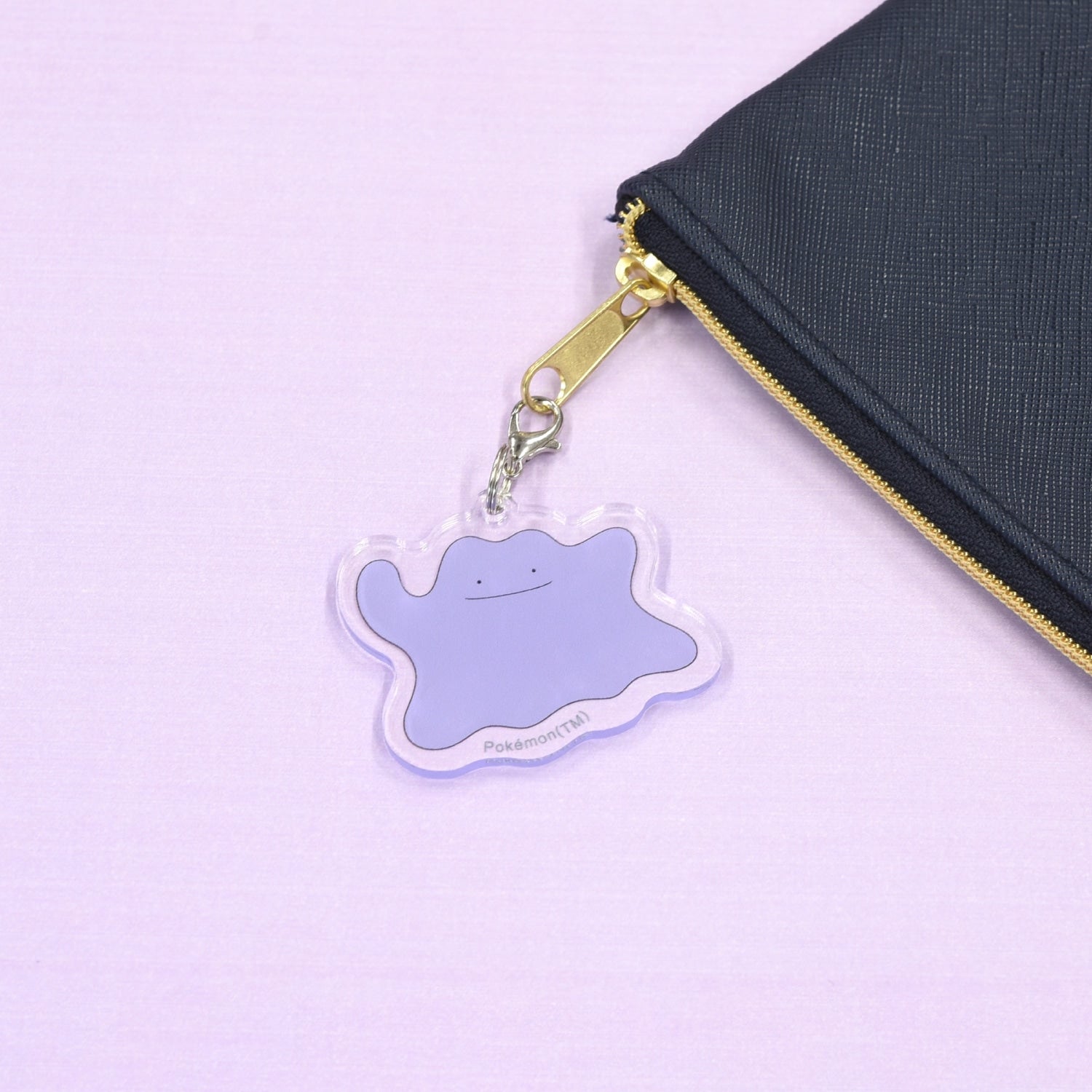 Authentic Japanese Ditto Acrylic Strap, featuring Pokémon's Transform Pokémon in vibrant colors from Japan