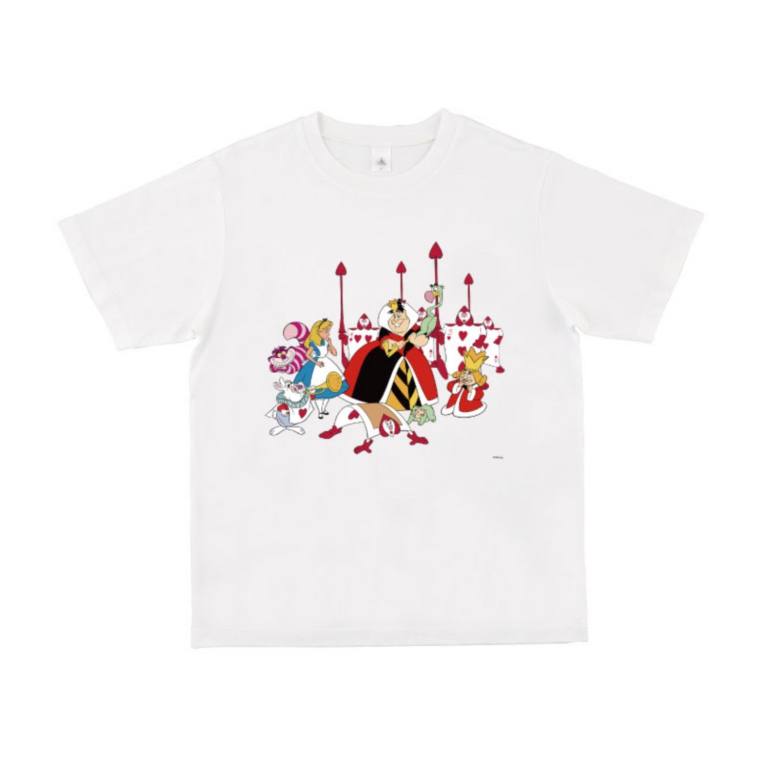 [D-Made] T-shirt Alice in Wonderland Alice & Queen of Hearts & White Rabbit & Cheshire Cat & Trump Soldier & King go to park