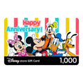 Disney Store Japan eGift Card Happy Anniversary collectible card with Mickey Mouse and Minnie Mouse, from Japan