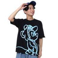 [Babydoll] Mickey Parent and Child Matching Neon Character T-shirt 0322A / Adult Unisex Unisex Link Coordination Matching Look Parent and Child Coordination Tops Short Sleeve Crew Neck Cut and Sew T-shirt Material
