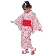 [Baby Doll] Minnie 2WAY Yukata One Piece 0431K / 90cm-140cm Kids Separate Type 3 Piece Set Short Sleeve One Piece Long Skirt Made of Belt Full Elastic Chest (Gathered) Shoulder Strap Length Adjustable (2 Levels/Not Removable)
