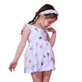 [Babydoll] Anna Elsa Princess Swimsuit 0442K / Baby Size Kids Swimwear Swimsuit One Piece with Hair Band 2 Piece Set Quick Dry Soft Easy [hg]