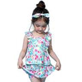 [Babydoll] Minnie Separate Swimsuit 0440K / Baby Size Kids Swimwear Swimsuit Separate Top and Bottom Set with Hair Band 3 Piece Set Quick Dry Soft Easy [hg]