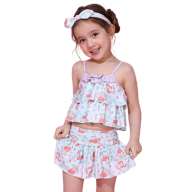 [Babydoll] Ariel Princess Swimsuit 0442K / Baby Size Kids Swimwear Swimsuit Separate Top and Bottom Set with Hair Band 3 Piece Set Quick Dry Soft Easy [hg]