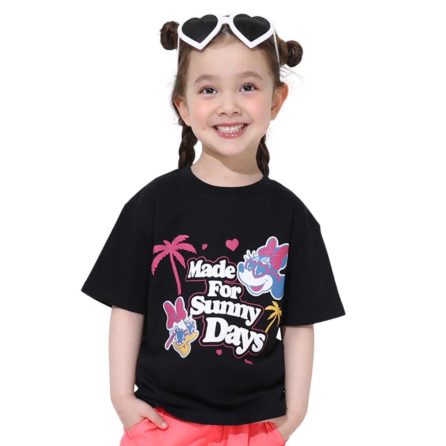[Babydoll] Matching parent and child Water Magic Character T-shirt 0465K / The pattern stands out when wet with water Minnie Daisy Baby size Kids Link Coordination Matching Look Parent and Child Coordination Tops Short Sleeves Tenjiku Material