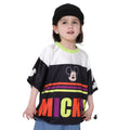 [Babydoll] Mickey Colorful Line T-shirt 0466K / Baby Size Kids Tops Short Sleeve Sporty Coordination Quick Dry
