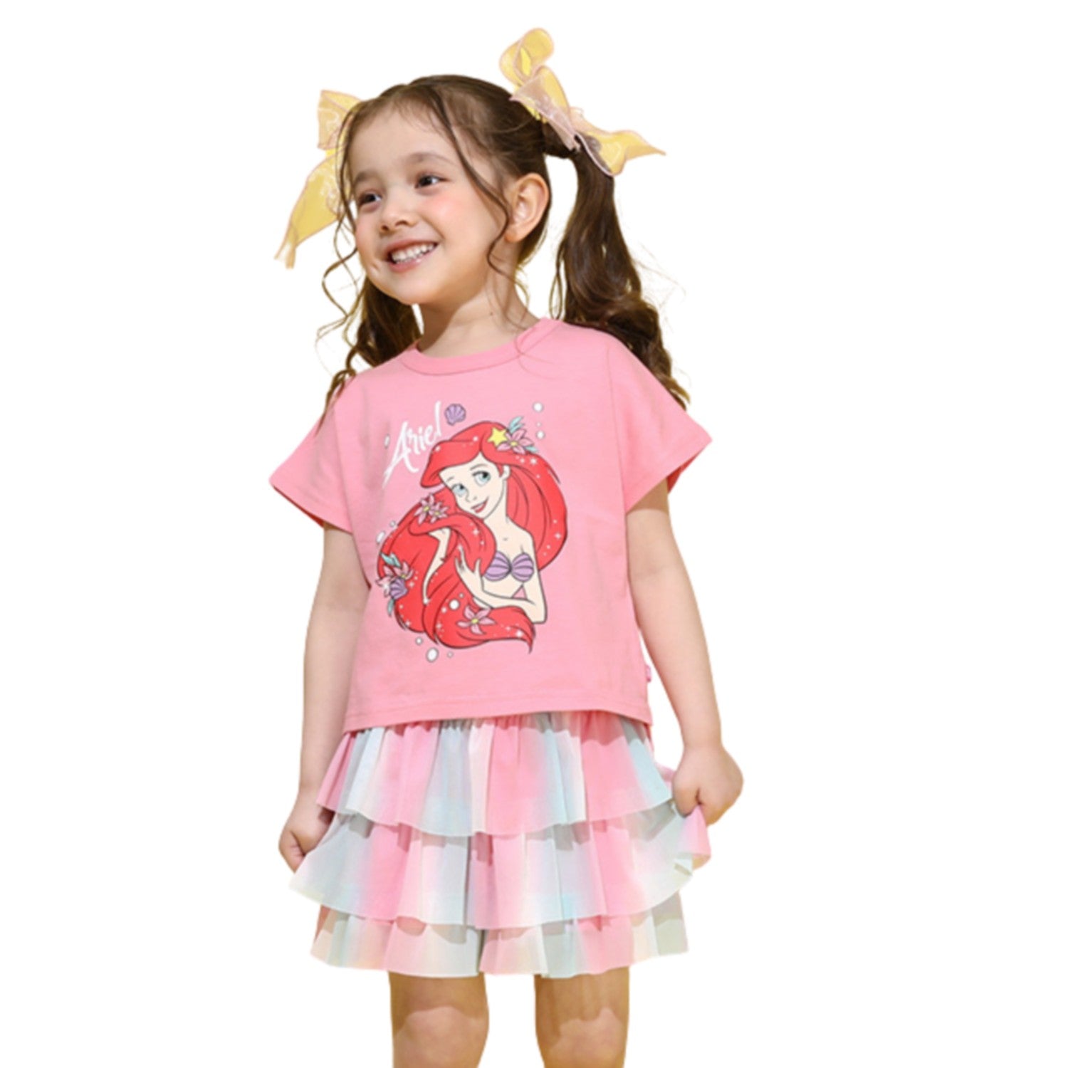 [Babydoll] Ariel Princess / T-shirt & frill shorts 2-piece set 0474K / Kids t...