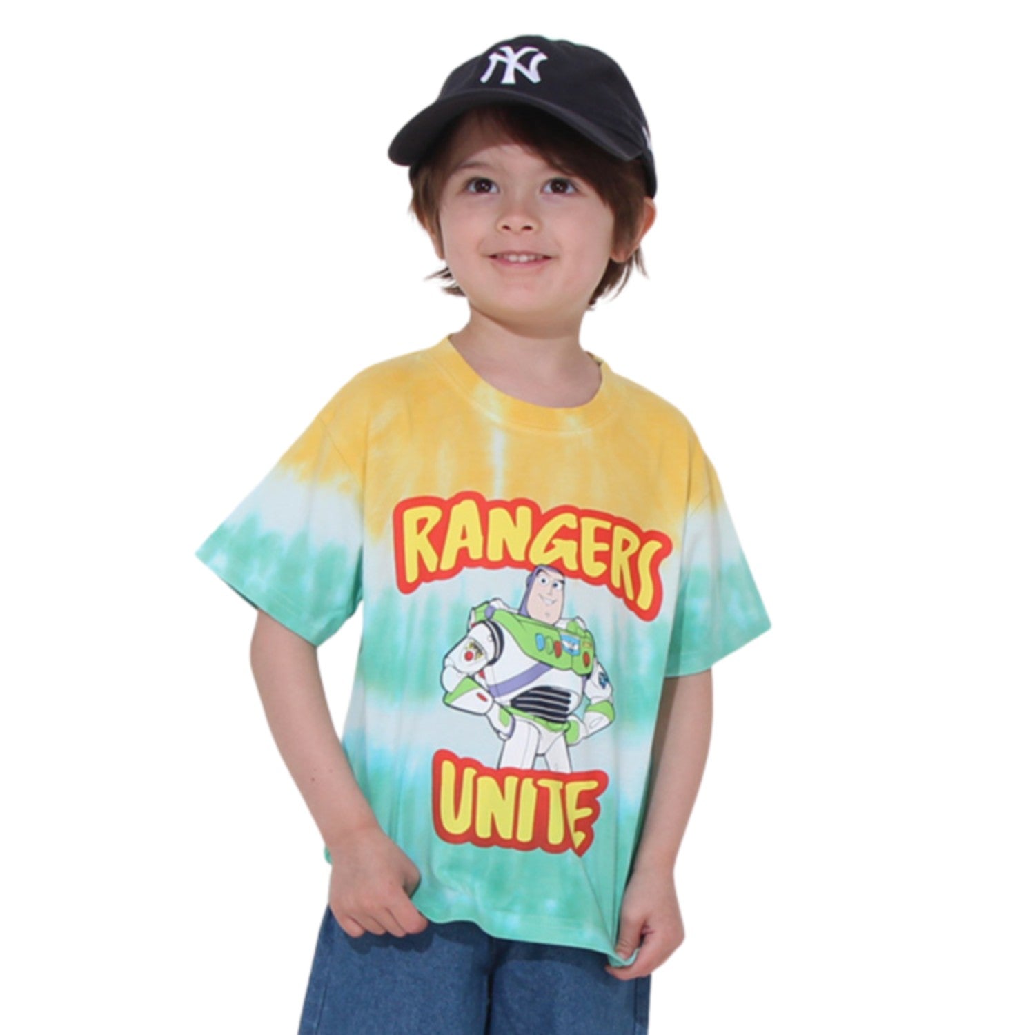 [Babydoll] Buzz Parent and Child Matching Tie Dye Character T-Shirts 0517K / Toy Story Baby Size Kids Tops Short Sleeve Link Coordination Matching Look Parent and Child Coordination Matching