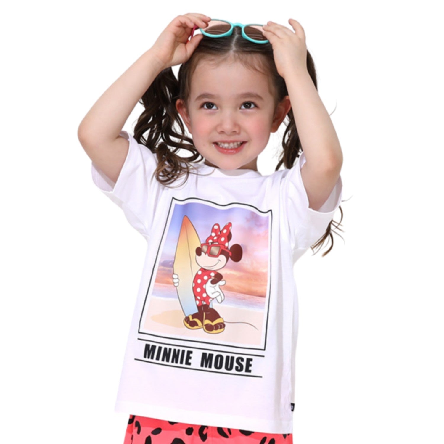 [Babydoll] Minnie Parent and Child Matching Surf T-Shirt 0539K / Baby Size Kids Link Coordination Matching Look Parent and Child Coordination Tops Short Sleeves Tenjiku Material Resort
