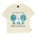 [Babydoll] Mickey Parent and Child Matching Resort Pattern T-Shirt 0546K / Baby Size Kids Link Coordination Matching Look Parent and Child Coordination Tops Short Sleeve Tenjiku Material Resort
