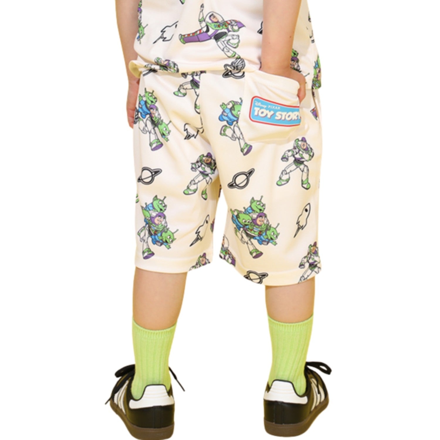 [Babydoll] Buzz Mesh all over pattern shorts 0569K (tops sold separately) / Toy Story Little Green Men Baby size kids bottom shorts Full elastic waist with inner pants Setup item