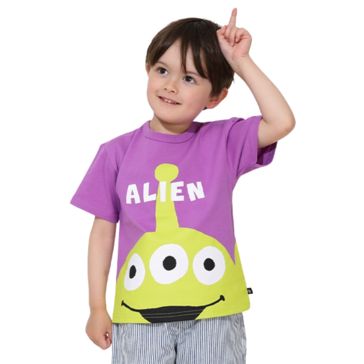 [Baby Doll] Little Green Men BIG Character T-shirt 0573K / Baby Size Kids Tops Short Sleeve T-shirt Material Stand Out