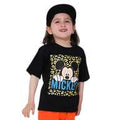 [Babydoll] Mickey Parent and Child Matching Leopard Print Character T-Shirt 0581K / Baby Size Kids Link Coordination Matching Look Parent and Child Coordination Tops Short Sleeves T-shirt Material Some Lam Print