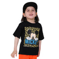 [Babydoll] Mickey Parent and Child Matching Leopard Print Character T-Shirt 0581K / Baby Size Kids Link Coordination Matching Look Parent and Child Coordination Tops Short Sleeves T-shirt Material Some Lam Print