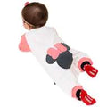 [Babydoll] Minnie Butt Appliqué Romper 0635B / 70-80cm Baby Size Baby Baby Shower Gift Present Baby Clothes Coverall Long Sleeve 100% Cotton